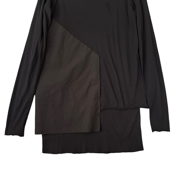 Army of Me | Black Asymmetrical Layered Long Sleeve Top Size S Emo Goth - Picture 3 of 12